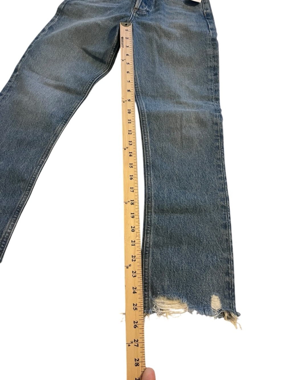 Agolde Riley Cropped High Rise Straight Jeans - Picture 6 of 10
